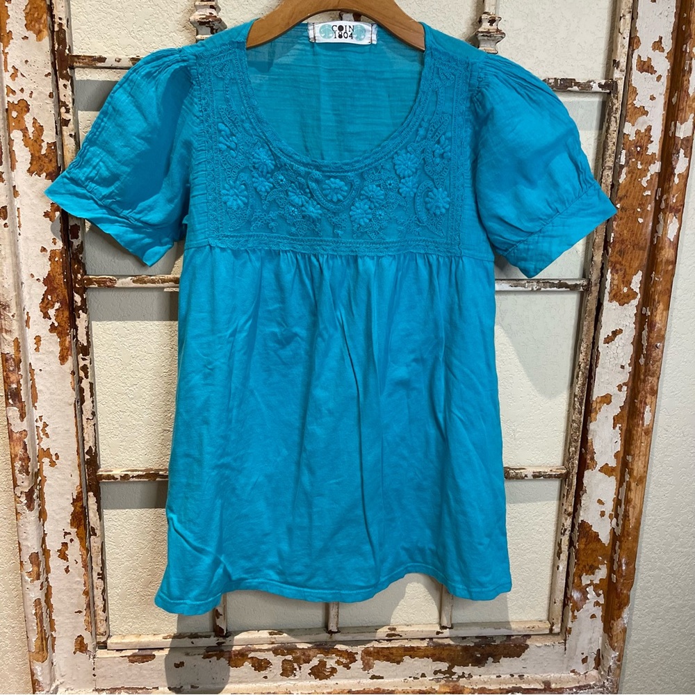 Coin 1804 embroidered top S